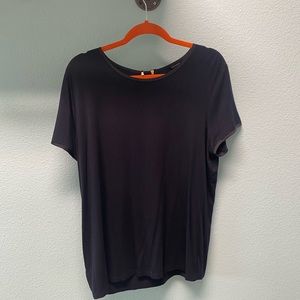 Navy Ann Taylor Top with zipper detail NWOT